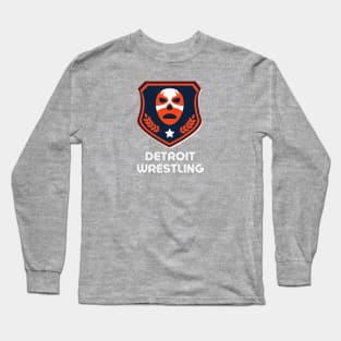 Detroit Wrestling "Baseball Cat Blue" Long Sleeve T-Shirt